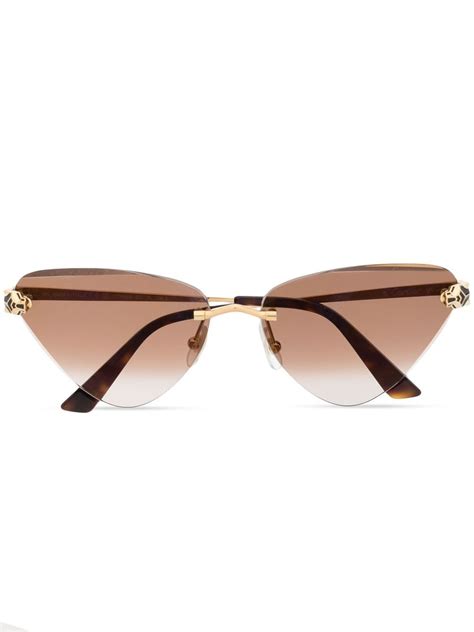 cartier pink glasses|Cartier cat eye sunglasses.